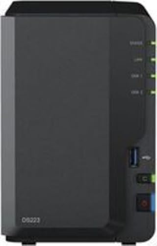 Synology DS223 2 Baies Disk Station NAS (Realtek RTD1619B Quad-Core 2 Go de RAM 1 x RJ-45 1 GbE port LAN) Meilleur prix Disque dur, Tailles Nom : 16 To, Couleur : Meilleur Prix Disque Dur