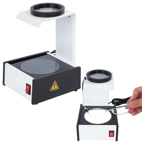 oiakus Linsen-Stresstester, Optisches Polariskop Mit LED-Lichtquellen-Design, Einstellbare Helligkeit Und Kann Echtheitskristalle Erkennen, Fertige Brille, Linsen-Stresstester, Detektor-Messgerät