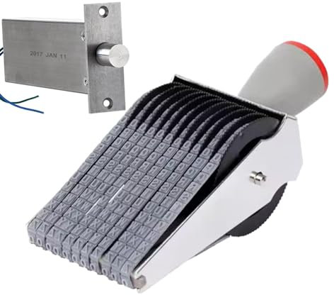 Rollstempel für Zahlenrad, Alphabet, Buchstabenrolle | Business-Stempel, nummerierte Stempel, multifunktionaler Stempel für Unternehmen, Empfang, Lehrer