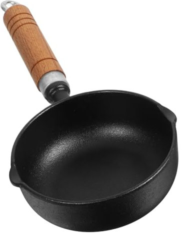 Ciieeo Olla De Hierro Para Aceite Cacerola Pequeña Tapa Sartén Para Verter Aceite