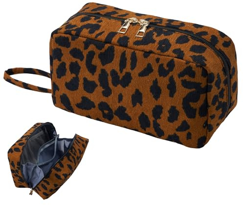 Jiliyote Kulturtasche Damen Cord Kosmetiktasche Damen Kulturbeutel Frau kosmetikbeutel Tasche Damen Waschtasche Cord für Mädchen Travel