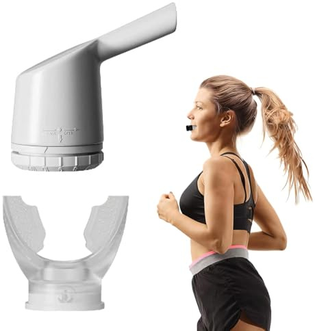 LQIOACU 2 In 1 Einstellbar Lungentrainer Atemtrainer Ausdauertraining Für Die Lunge Atemtrainer（Weiß）