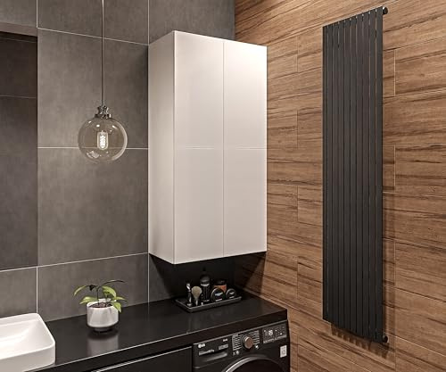 HAJDUK FURNITURE Badschrank Weiß B: 60 cm H: 120 cm T: 34 cm Badezimmerschrank Hängend Front Hochglanz Korpus Matt Hängeschrank Badezimmer Toilettenregal Badezimmermöbel