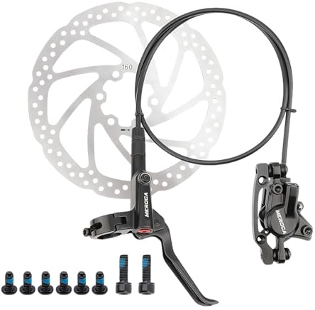 ENGWE MTB Bike Disc Brake Set, Aluminum Alloy Hydraulic Disc Brake for Mountain Bike, Road Bike, Bicycle Brakes levers with Fixing Screws (Right Front+1PCS 160mm Rotor, Front800mm)
