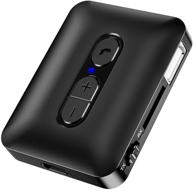 ORIA Adaptateur Auxiliaire Bluetooth, Emetteur Récepteur sans Fil Bluetooth 5.4 avec Appels Mains Libres, Suppression du Bruit pour TV, Chaîne Stéréo, Casque, Compatible USB et Carte TF