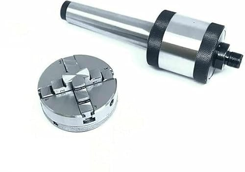 Mandrino per tornio autocentrante a 4 ganasce 50 mm con centro girevole Mt 3 filettatura 14X1-Amz441