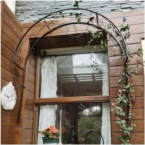 Rosenbogen Rankhilfe Rankhilfe für Kletterpflanzen Metall Gartenlaube Pergola Torbogen für Türen und Eingänge Wandmontage Halbrund Gartenbogen