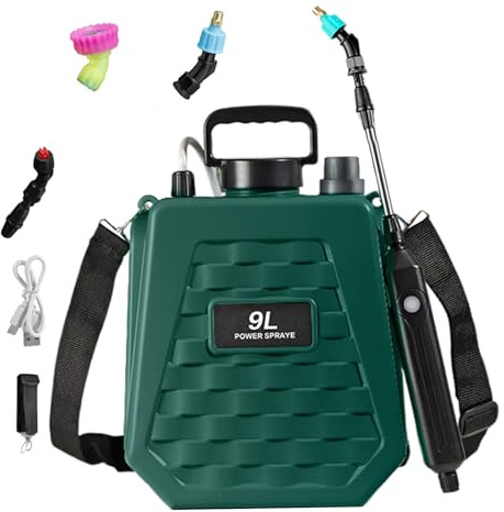 Eojpdji Mochila Pulverizadora - Pulverizadores en Mochila para Césped y Jardinería,Tanque Portátil de Agua y Fertilizante con 2 Velocidades Ajustables para Agricultura, Césped, Granja, Jardín y Patio