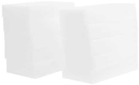 Homoyoyo 100 Stück Weißer Radiergummi Küchenschwammreiniger aus Flexiblem Schwamm Starkes Reinigungsradierer Pad für Küche und Bad Kneadfrei Reinigungspads 10x6x2cm