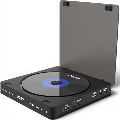 XUMIUZIY Lettore DVD HDMI per TV, Uscita AV Lettore DVD per Tutte le Regioni con Telecomando, Compatto e Portatile per Campeggio in e Uso Domestico