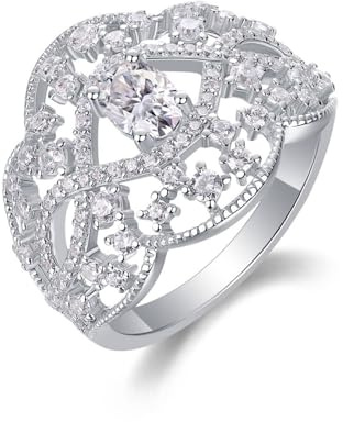 KnSam Gelbgold 18K Au750 Antragsring Echt Gold, Breit Hohl Bandringe mit Moissanit Ovalschliff, Eheringe Platinum PT950, Gr.47-65
