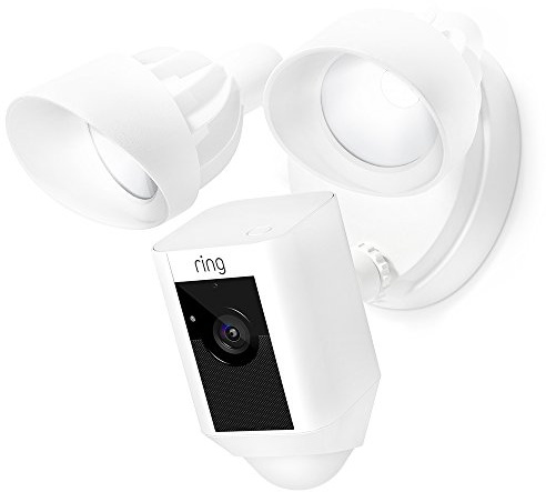 Ring Floodlight Camera Motion-Activated Hd Security Cam Two-Way Talk And Siren Alarm, White