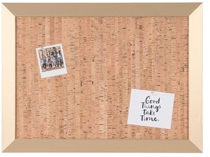 Bi-Office, Memoboard Kamashi, Dekorativer Kork, Gold MDF-Rahmen, 90x60cm