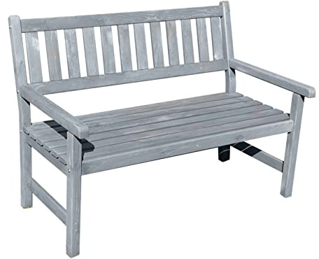 Promadino Gartenbank Johanna 2-Sitzer, grau