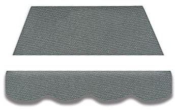 home Trends Markisentuch Markisenbespannung Zeltstoffe Sonnenschutz Ersatzstoffe Markisenstoffen Diverse Farben mit Volant fertig genäht mit Umrandung (3 x 2.5 m, SPD008-Grau)