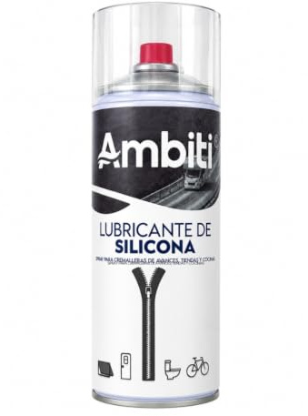 AMBITI | Spray Silicone et Lubrifiant Silicone Anti-Adhérent 250ml | Lubrifiant Bricolage pour Fermetures Éclair, Joints en Caoutchouc, Charnières et Pièces Mobiles | Usage Polyvalent.