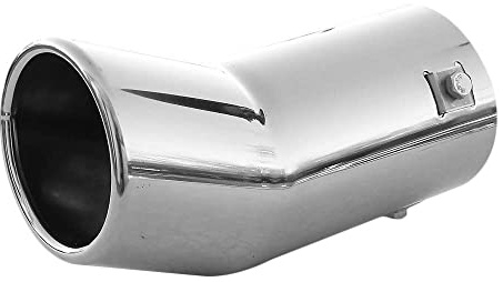 Auspuffblende Endrohr Endstuck Auspuff Blende Schalldampf Sportauspuff Universell Schalldampf Sport Tuning Optik Edelstahl Rund bis 70mm Chrom AutoHobby