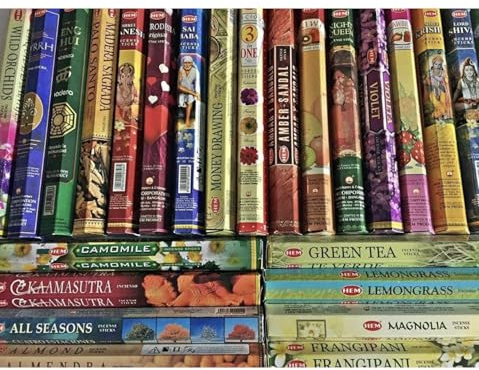 Flute Incense Sticks Various Fragrances 12 Packs Total 240 Sticks(12 Packs x 20 Sticks) | Best for Meditation,Yoga,Aroma Therapy, Relaxation