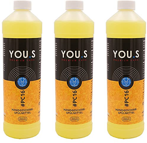 YOU.S Premium Care Spülmittel Fettlöser extrem ergiebig 5-10 ml auf 10 Liter Wasser - 3x 1 Liter