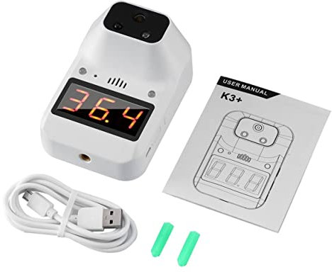 Termometro universale K3 Plus a parete con display digitale a infrarossi senza contatto (bianco)
