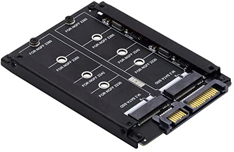 Cablecc Dual NGFF B+M Key M.2 SSD Card JBOD Raid0 Span Bridge auf 2,5 Zoll SATA Combo HDD Drive Enclosure