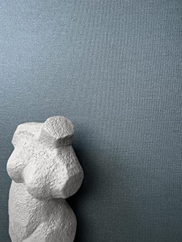 NEWROOM carta da parati Azzurre Tinta Unita Tessuto non Tessuto - Uni Blu Scuro Struttura Tessile