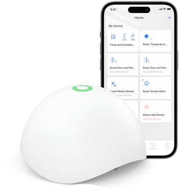 Meross Water Leak Detector Hub Needed, Smart Water Alarm, App Alert, Replaceable batteries, Interlinked, Apple HomeKit Supported, Wireless IP67 Flood Sensor, for Kitchen Bathroom Basement Garage