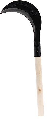 Guadaña De Mano para Césped Herramienta con Mango De Acero Al Manganeso Cuchillo para Desmalezar Herramienta Manual para Cortar Césped