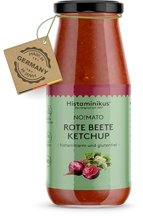 Histaminikus Rote Beete Ketchup 276 ml - Ersatz für Tomaten - Premium Bio Qualität - histaminarme Sauce - Ketchup ohne Zuckerzusatz, Farb- & Konservierungsstoffe - Made in Germany