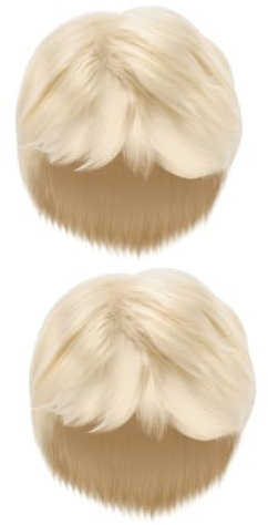 FRCOLOR 2 Piezas peluca hair topper hair extensions cabello piel ultra delgada peluquín para hombre tiara sombreros cosplay accesorios para el cabello los hombres