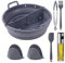 Runde Silikonform für Luftfritteuse, Zubehör, Fritteuse ohne Öl, geeignet für Cosori Moulinex Aigostar Cecotec Ufesa Princess Russell Hobbs Philips 4 l, 4,5 l, 5 l, 5,5 l, 6 l, 6,5 l, runde Form