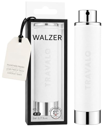 Travalo Walzer Refillable Perfume Atomizer, Pocket-Size, Leak-Proof - White
