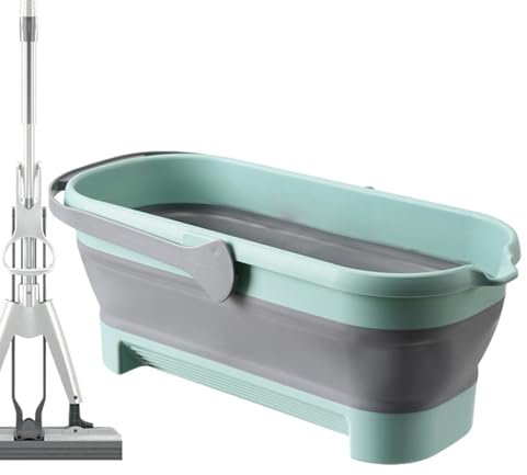Trapeador de Cubo Plegable | Pequeño Cubo Multiusos Plegable Rectangular | Organizador de Cubos de Almacenamiento, Cubo para Limpieza del hogar, Camping y Paseos