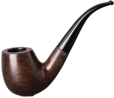 GEZHUCAO Klassische Tabakpfeife Aus Ebenholz Mit 10 Werkzeugsätzen 9MM-Filter Tobacco Pipe Set Pfeife Mit Gebogenem Stiel Sanftes Raucherlebnis - Geschenke Für Raucher(10)