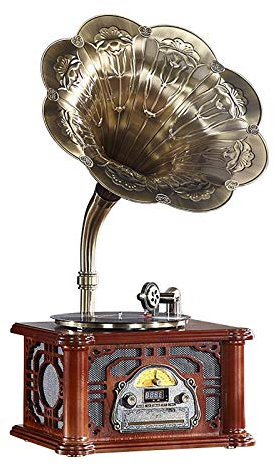 CAFIEDR Tocadiscos Fonógrafo Chino Tocadiscos Retro Tocadiscos clásico estéreo para Sala de Estar de Estilo Antiguo para Uso Diario