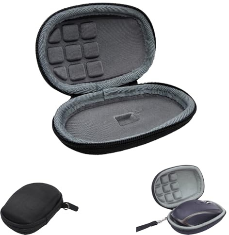 LTSKY Funda protectora portátil para Logitech MX Anywhere 2S M185 M325, bolsa de mouse inalámbrico Bluetooth, a prueba de golpes, resistente al polvo, compartimento organizador de arañazos, viajes