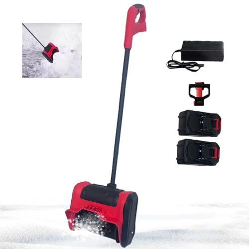 Hooha Winter Outdoor Elektrische Schneefräsen Betrieb Bis -20°Schneefräse 2 Akkus x 21V 2.0Ah Leicht Transportieren Lagern Abnehmbar Schneeräumgeräte Arbeitsbreite 32 cm/Schneehöhe 15cm/Wurfweite 8m
