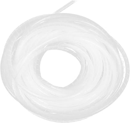 DOITOOL Manchon Tubulaire en Nylon Blanc à Haute Élasticité pour Gestion des Câbles en Spirale, Aération, pour Salle Informatique ou Bureau
