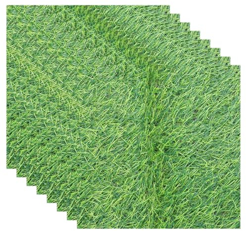 QUARKZMAN 12 Pcs Gazon Synthétique Tapis, 30cm x 30cm x 3mm Gazon Artificiel Réaliste pour Jardin Extérieur Pelouse Décoration Paysage Tapis Patio