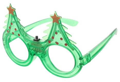 Homoyoyo Led Weihnachtsbrille Mit Weihnachtsbaum Design Leuchtende Karnevals-partybrille Aus Pc Bequeme Blinkende Foto-Requisite Für Weihnachtsfeier Tanz Und Festliche Anlässe