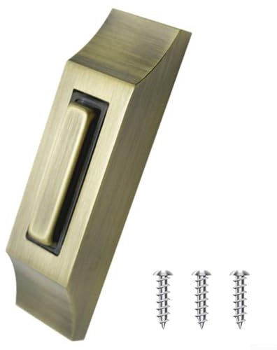 Allthingstore Pulsante per campanello illuminato, pulsante per campanello in metallo illuminato cablato a parete interruttore campanello per porta pulsante campanello di ricambio