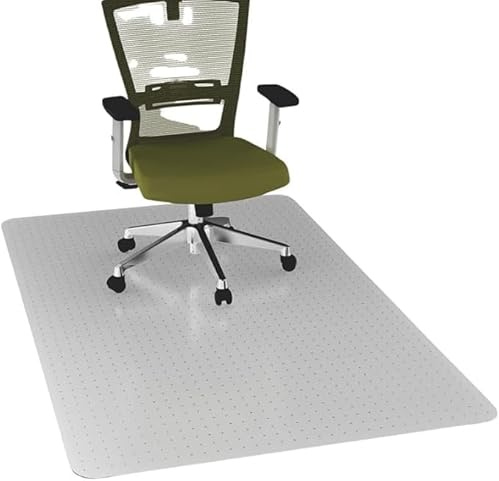 RIXI Office Chair Mat for Carpet Floor, 90x120 cm (3'x4') Non-slip Carpet Protector Chair Mat, Rectangular Floor Protectors for Chairs, Transparent Clear Chair Floor Protectors