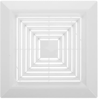 VILLCASE Bathroom Exhaust Fan Cover 9x9 Inch Abs Plastic Ceiling Vent Cover with Springs for Wall-Mounted and Ceiling Exhaust Fans Bathroom Air Vent Diffuser