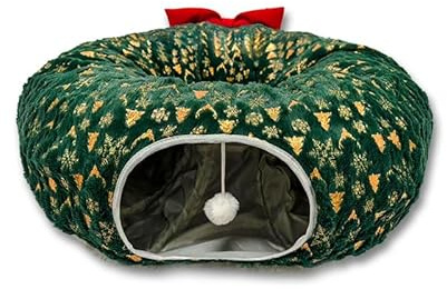 Weihnachtsbaum Katzentunnel, Katzentunnel Weihnachtsbaum Rock, Katzentunnel für Weihnachtsbaum, Katzentunnel Bett unter Weihnachtsbaum, Weihnachten Katzenspielzeug Kreis Tunnel