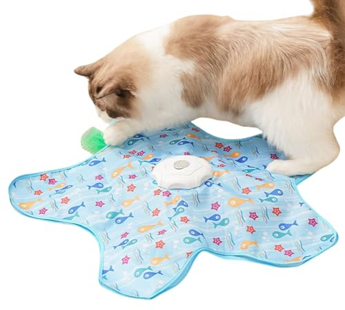 Giocattolo interattivo per gatti – Giocattolo per gatti a forma di stella, tre modalità di velocità per allenamento stimolazione mentale, arrampicata, sollievo dalla noia, caccia