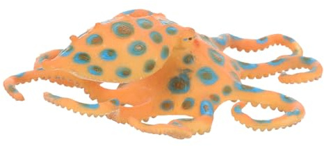 DIYEAH Realistisches Blaugeringeltes Oktopus Modell Kinder Naturgetreue Meeresbewohner Spielfigur Aus Sicherem Kunststoff Leichtes Tiermodell Zur Deko Und Lehrspielzeug