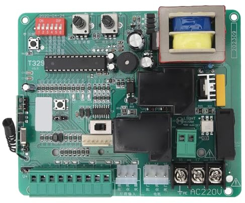 Placa de control de circuito de 220 V, placa de circuito de motor de puerta eléctrica para motor de puerta corredera, control de circuito universal para abridor de puerta corredera