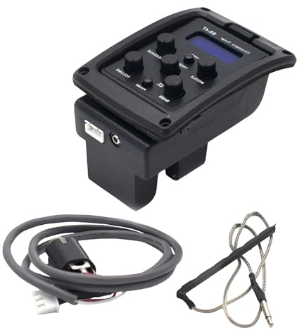 Chitarra Acustica EQ Preamp Tuner 4 Bande Uscita Regolabile Controllo Facile Banda Professionale Chitarra Acustica Preamplificatore Amplificatore