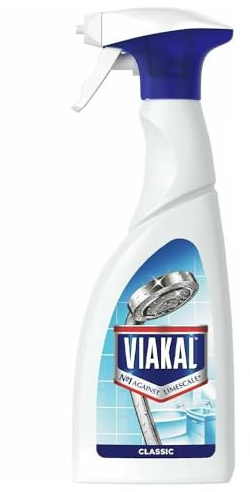 Viakal Classic Limescale Remover Spray 500ml, Powerful Bathroom Cleaner for Showers, Taps, Tiles & Sinks, Removes Hard Water Marks, Soap Scum & Limescale, Leaves Surfaces Clean & Shiny