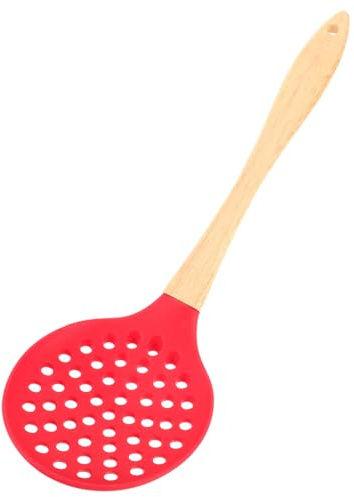Zerodeko Espumadera Resistente al Calor de Madera Mango Ergonómico de Silicona Colador Agujeros Finos Utensilio Práctico y Duradero Varios estilos para Cocina y Varios estilos